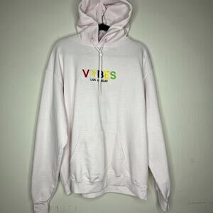 RARE Saint Luis NYC Light Pink Sweatshirt Hoodie VYBES Los Angeles David Bowie M